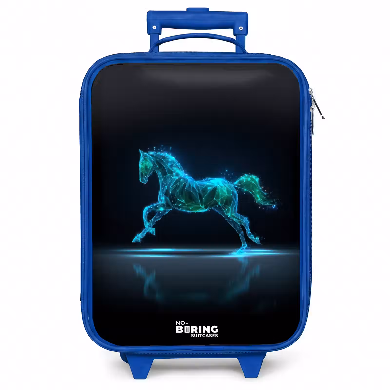 Kinderkoffer - Blauw - Futuristisch galopperend paard — 1
