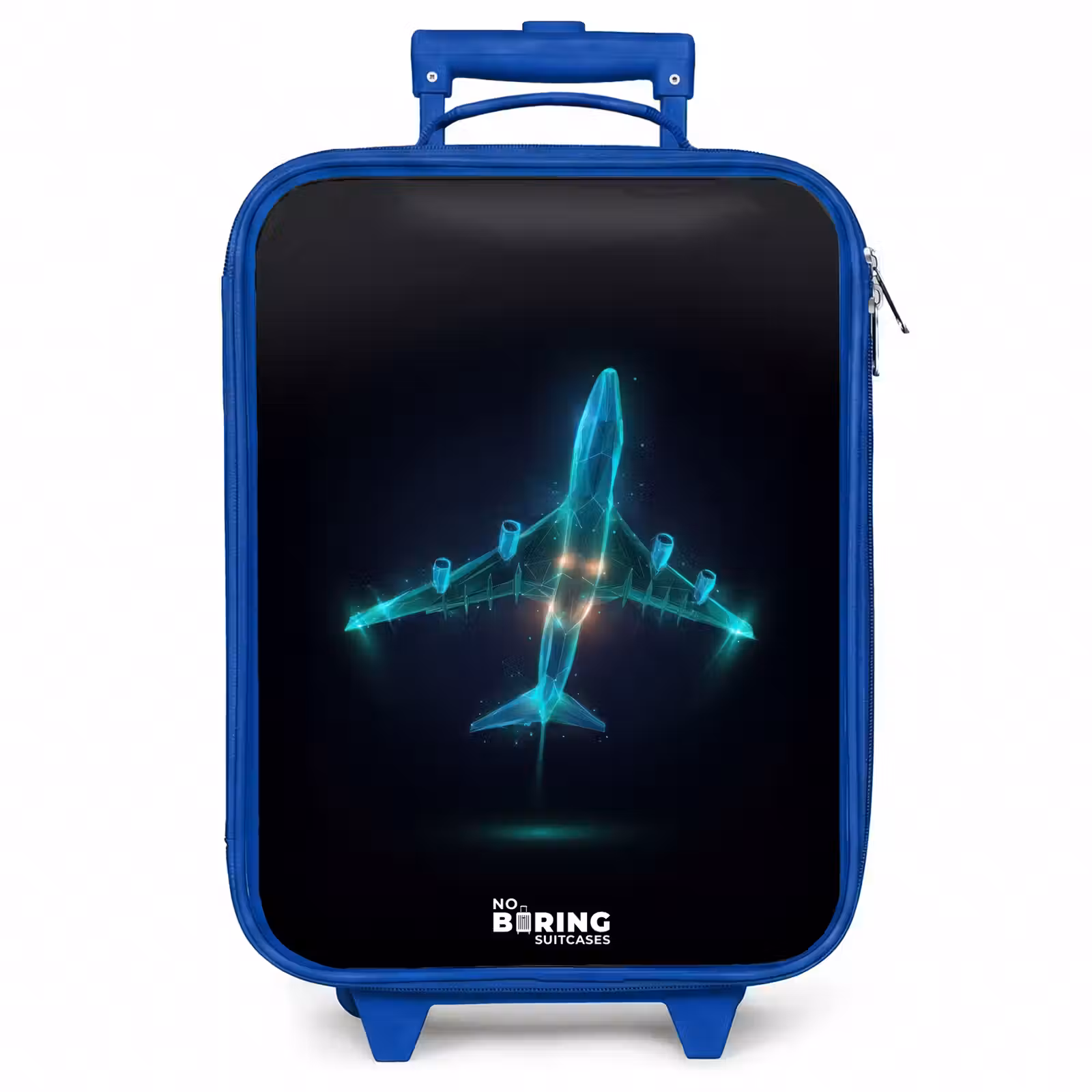 Kinderkoffer - Blauw - Lichtgevend vliegtuig — 1