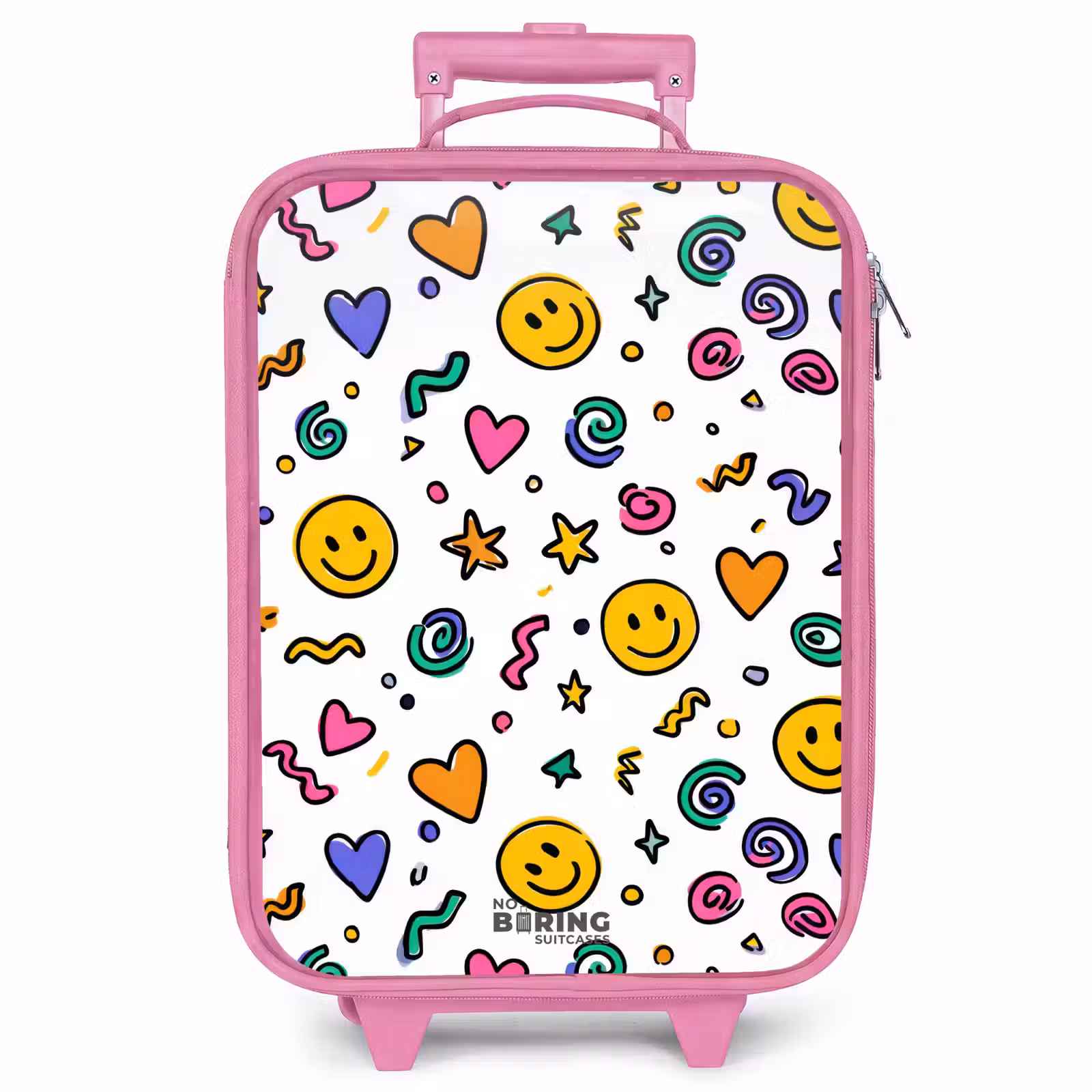 Kinderkoffer - Roze - Smiley - Hartje - Ster — 1