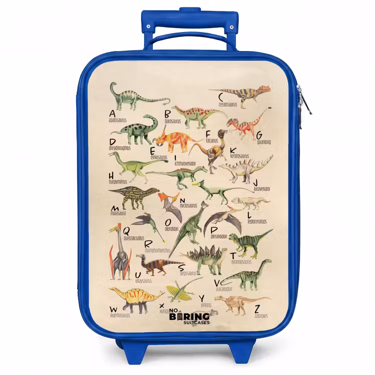 Kinderkoffer - Blauw - Dino alfabet — 1