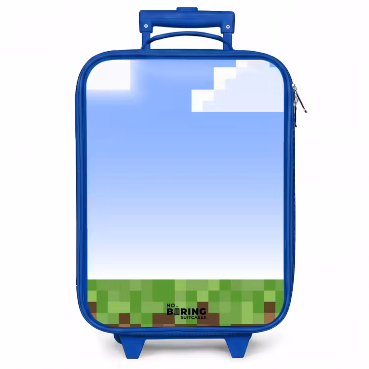 Kinderkoffer - Blauw - Pixel wereld — 1