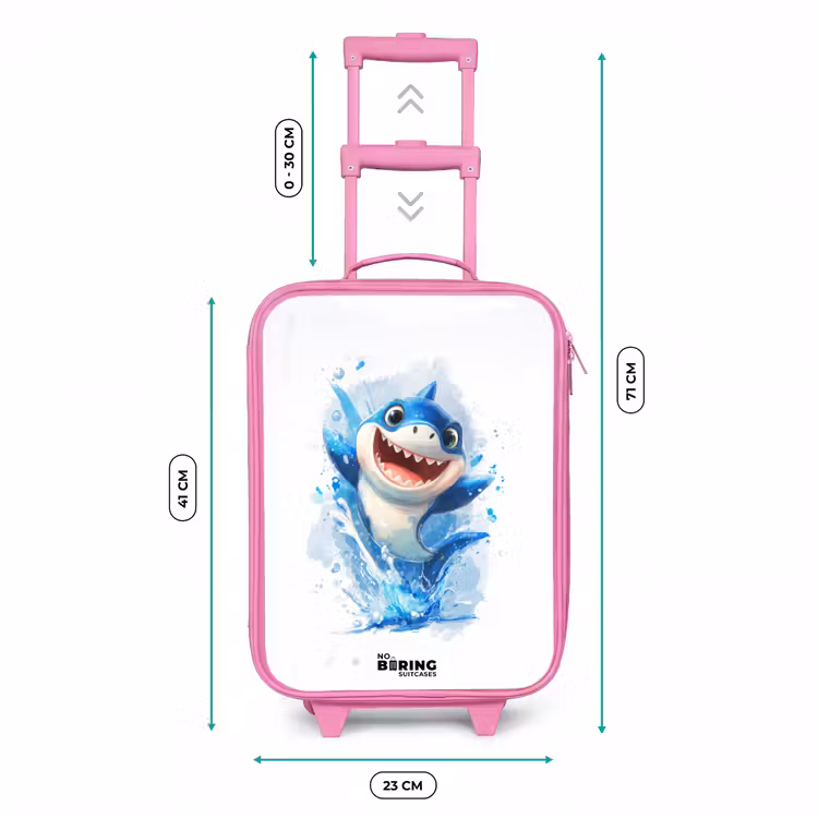 Kinderkoffer - Roze - Haai - Tanden - Water — 6