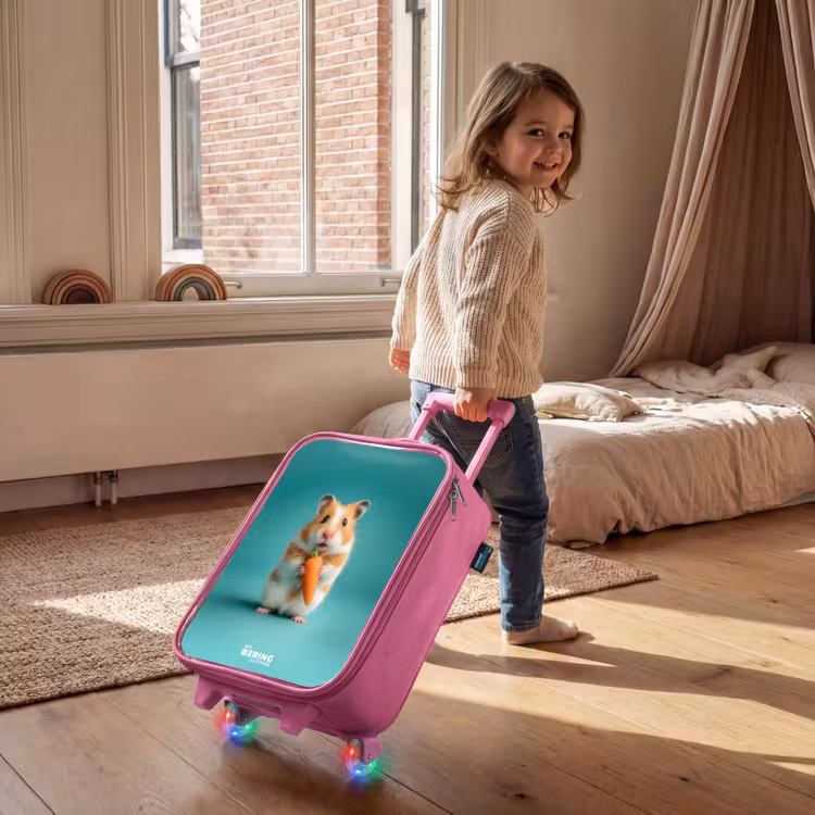 Kinderkoffer - Roze - Hamster - Wortel - Dier — 3