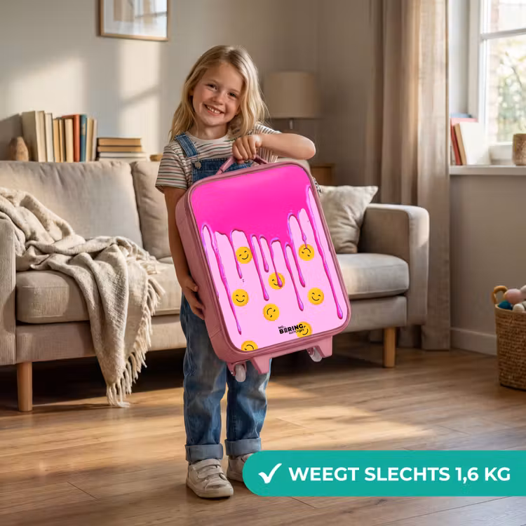 Kinderkoffer - Roze - Verf - Smiley - Roze — 2