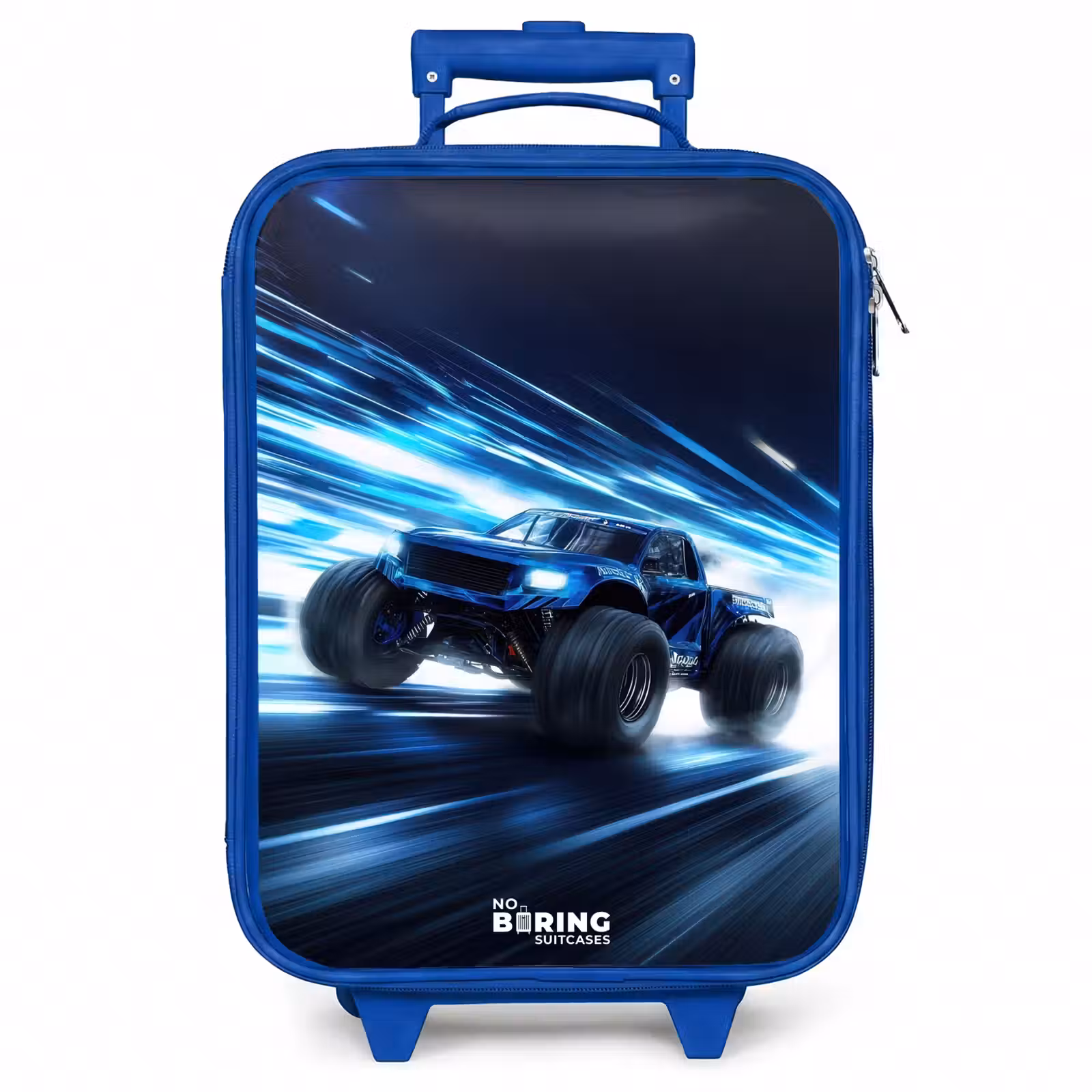 Kinderkoffer - Blauw - Monstertruck raast door lichtsnelheid — 1
