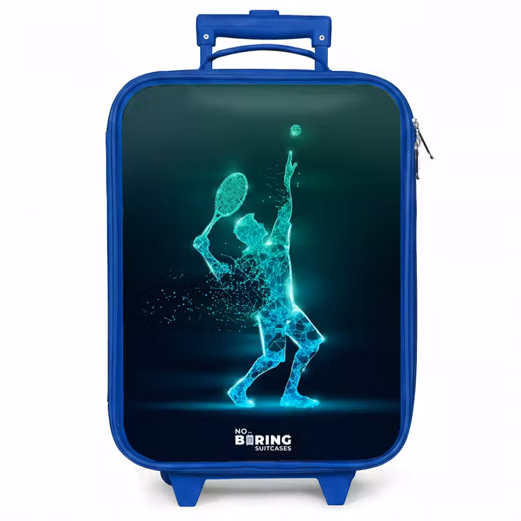 Kinderkoffer - Blauw - Digitale tennisspeler in futuristische stijl — 1