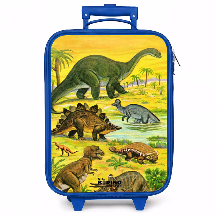 Kinderkoffer - Blauw - Dino's bij het water — 1