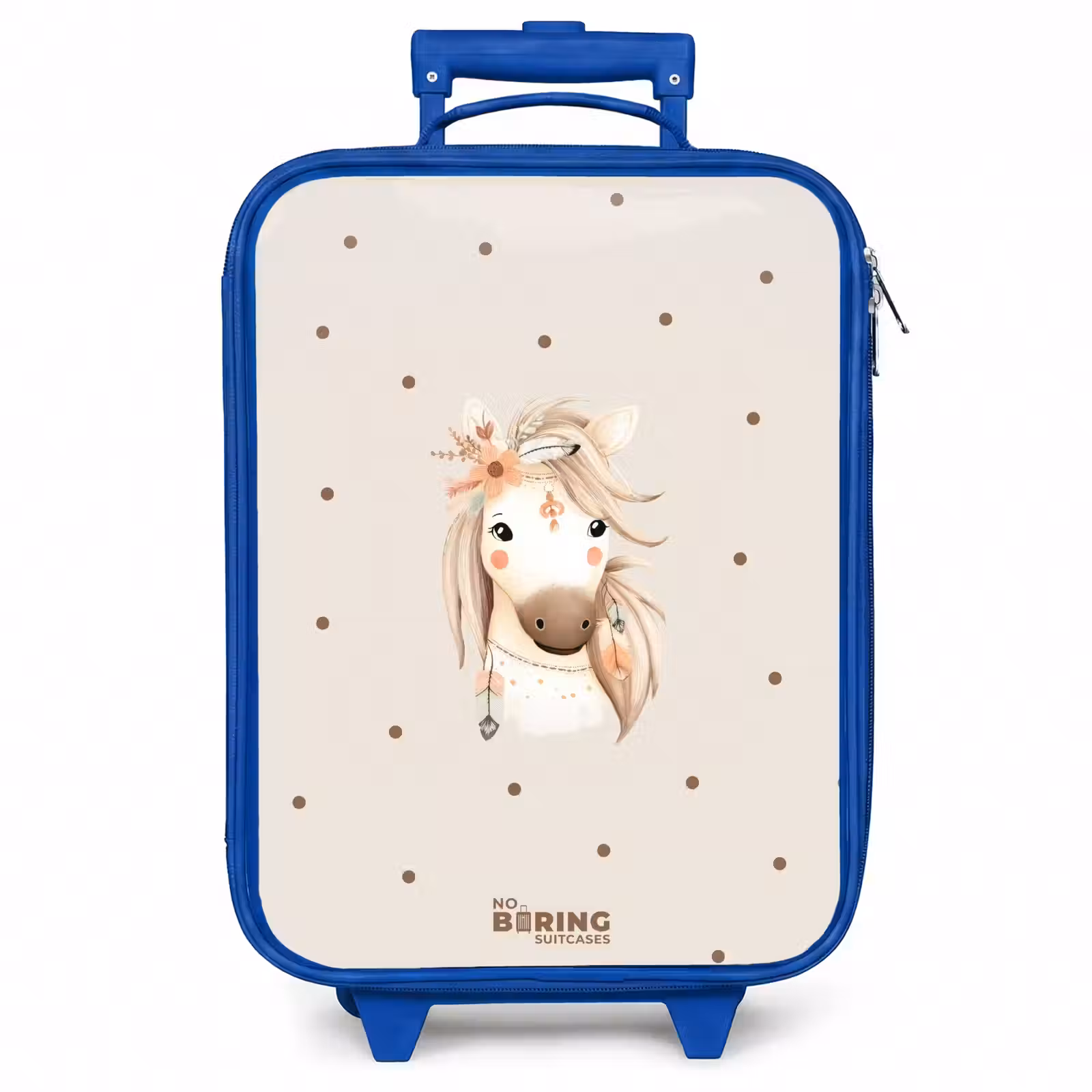Kinderkoffer - Blauw - Bohemian paard in pastel kleuren — 1