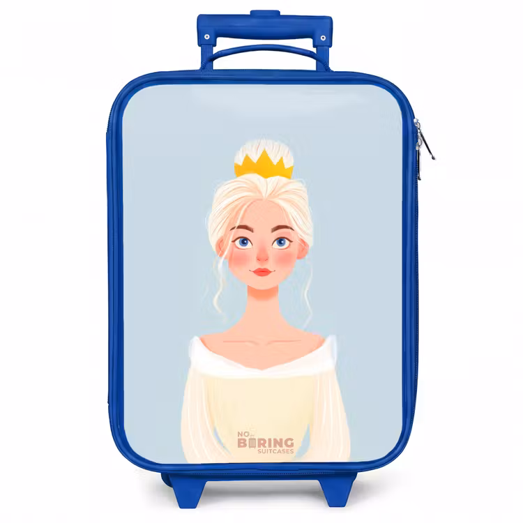 Kinderkoffer - Blauw - Prinses met een gouden kroon - Blauw — 1