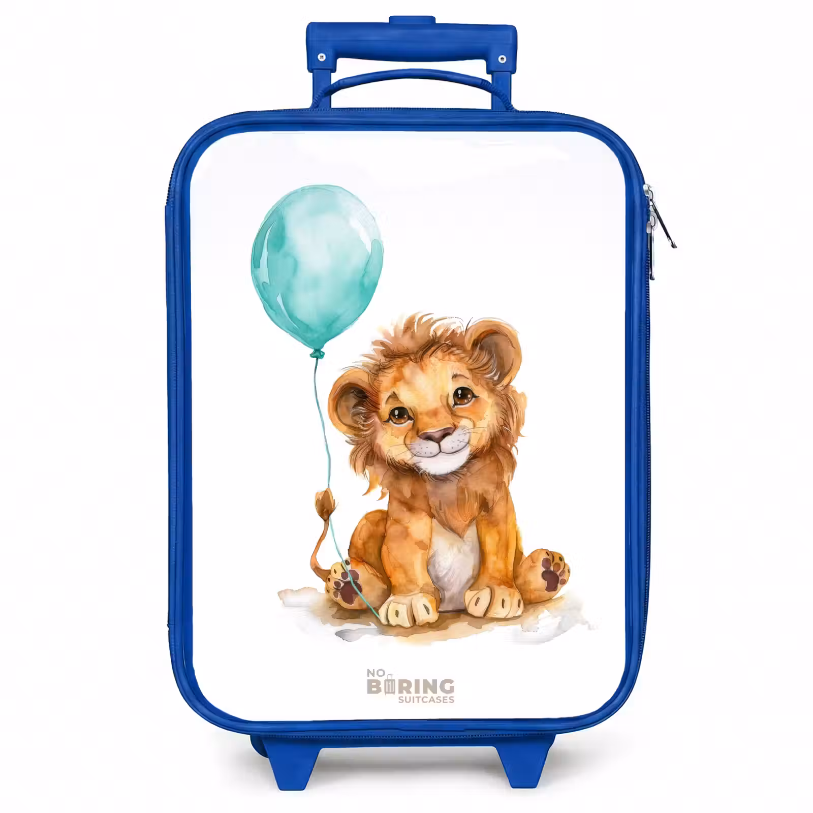 Kinderkoffer - Blauw - Leeuw met blauwe ballon — 1