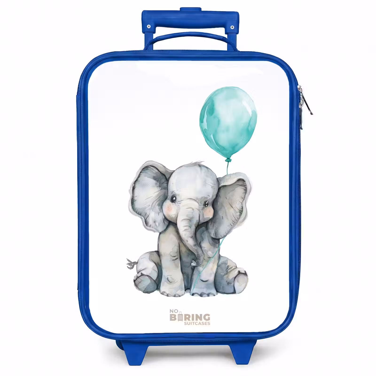 Kinderkoffer - Blauw - Olifant met blauwe ballon — 1