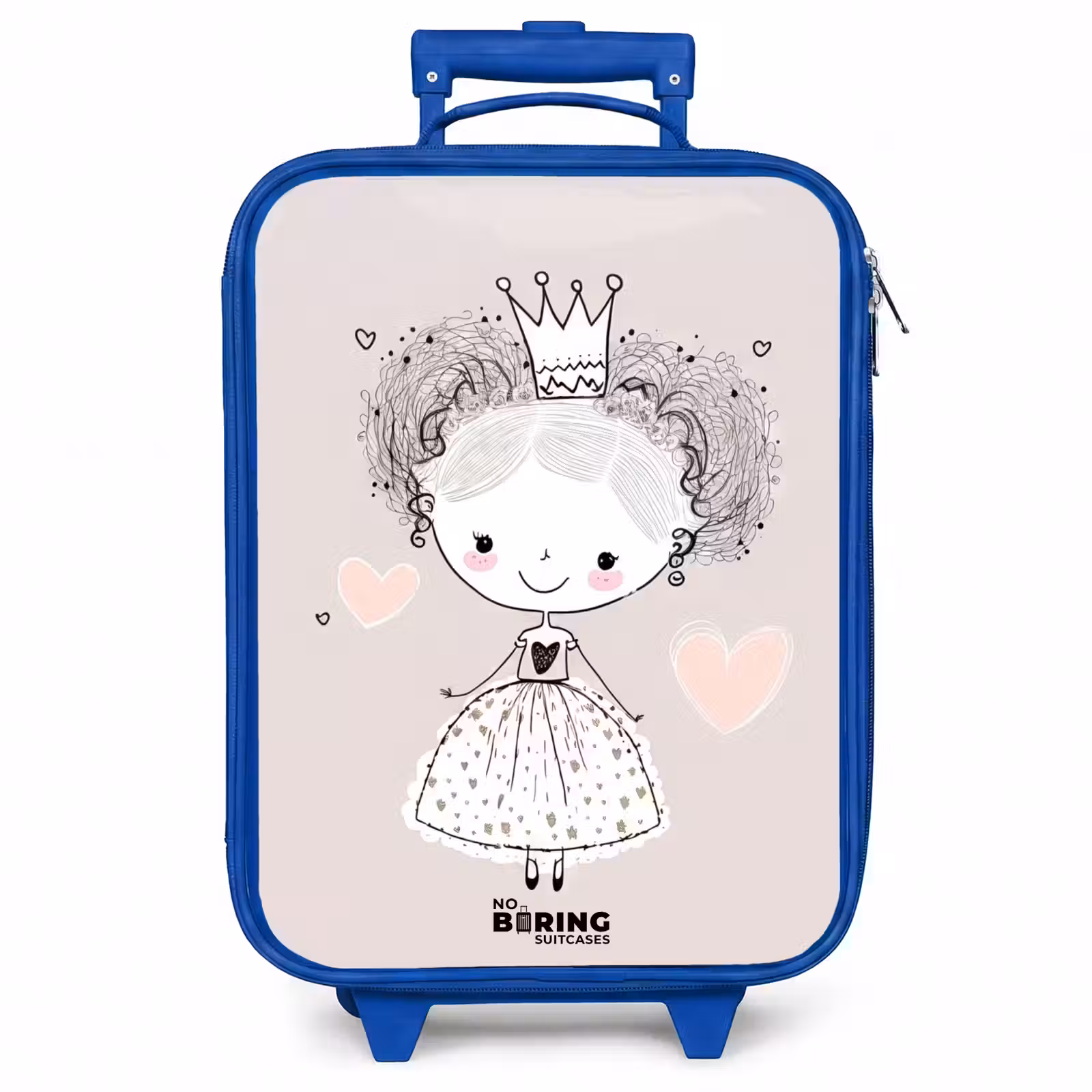 Kinderkoffer - Blauw - Prinses met krulletjes — 1
