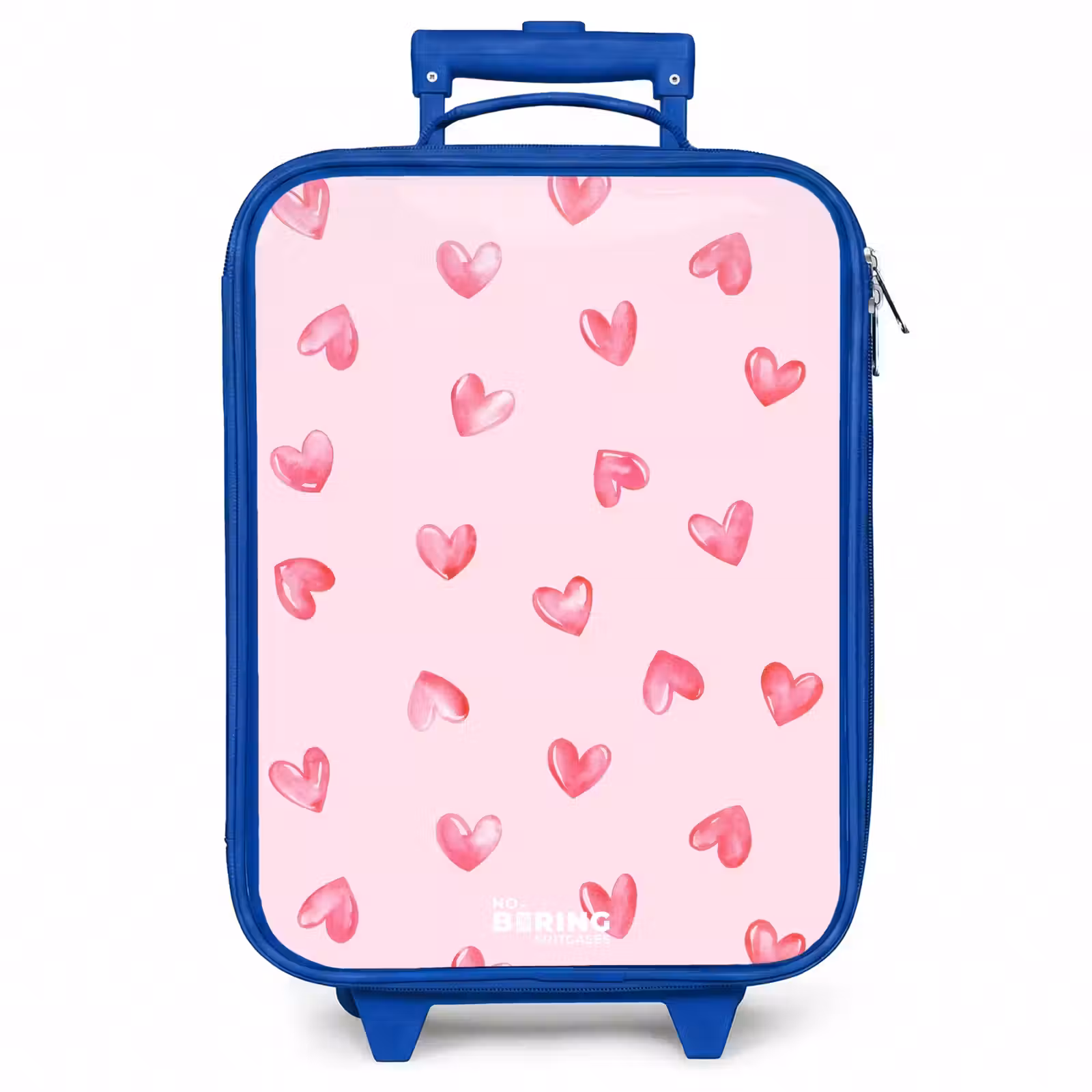 Kinderkoffer - Blauw - Roze hartjes — 1