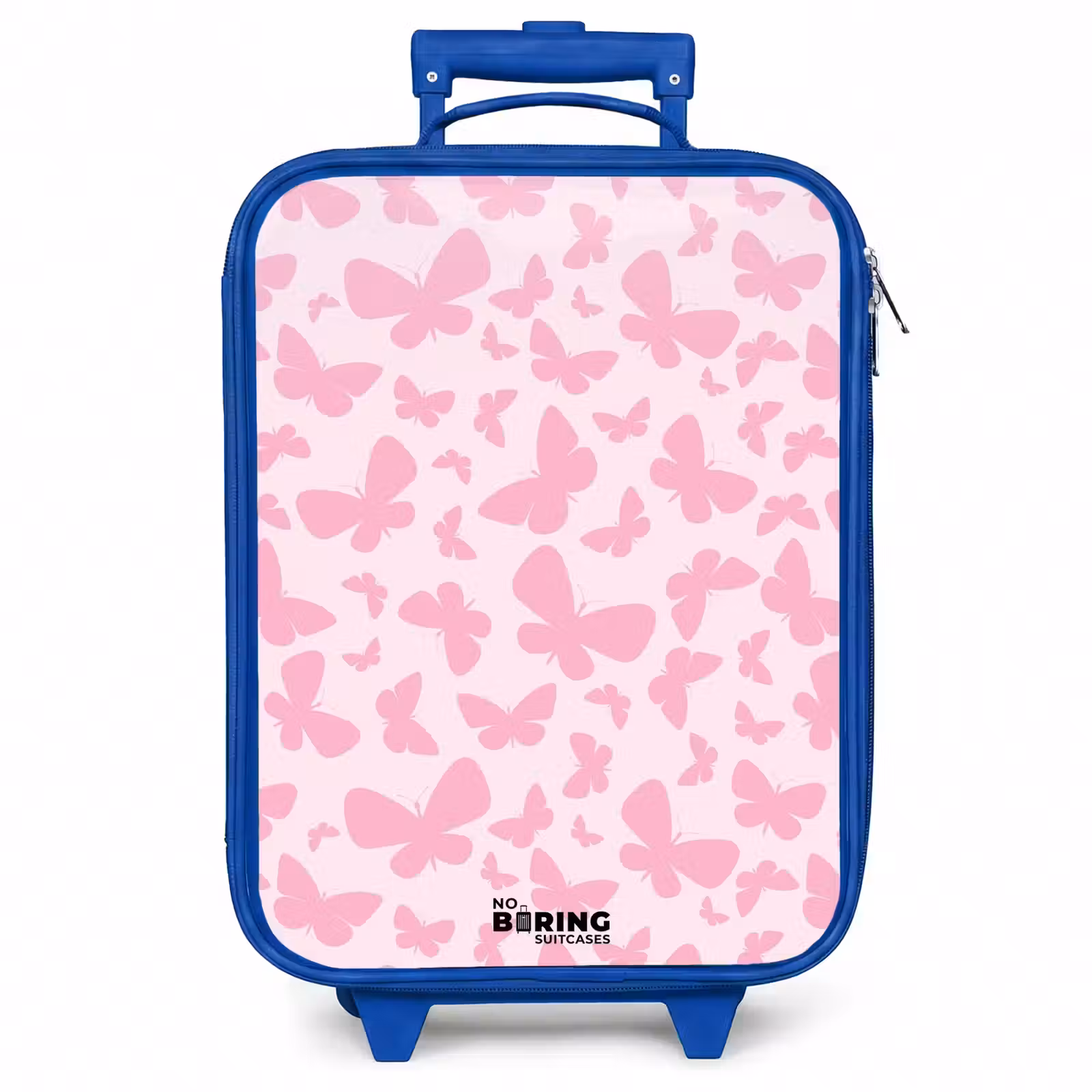 Kinderkoffer - Blauw - Roze vlinders — 1