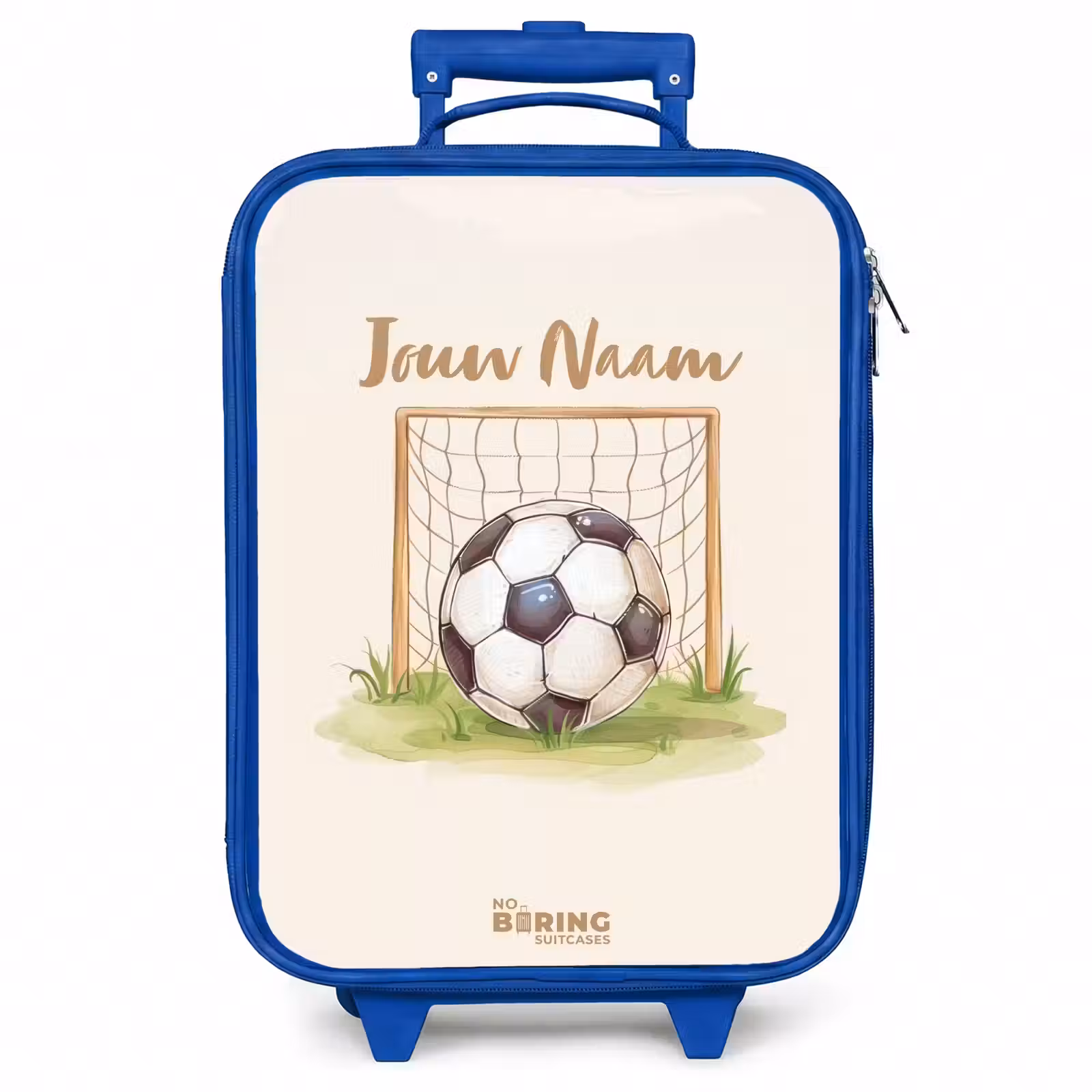 Kinderkoffer - Blauw - Voetbal in een goal — 1