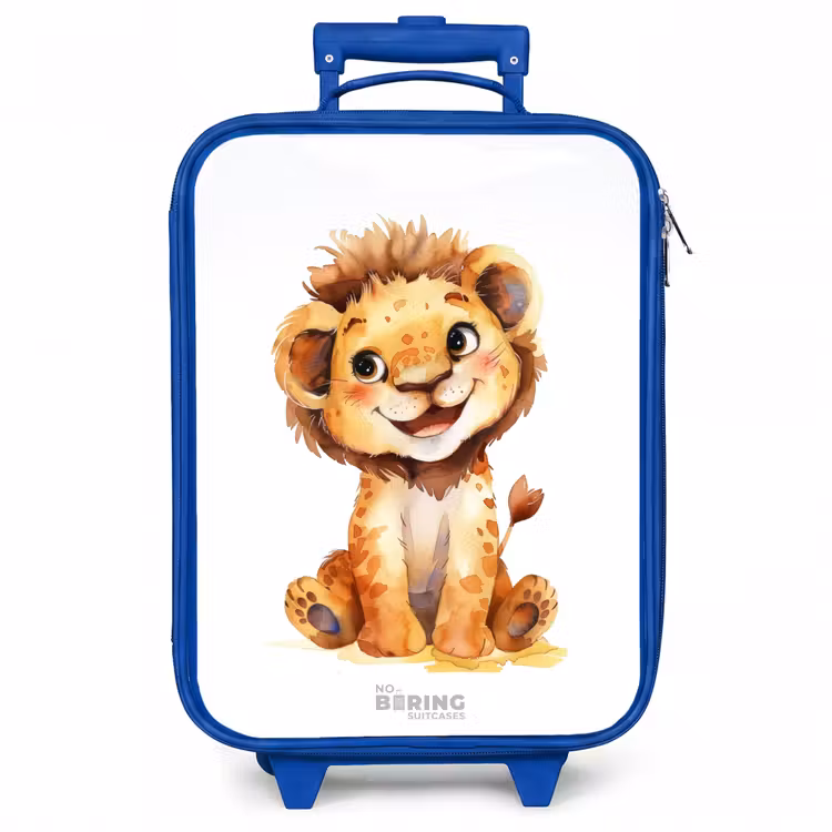 Kinderkoffer - Blauw - Baby leeuw — 1