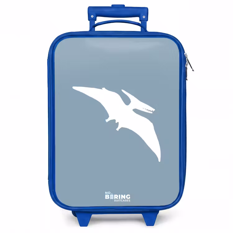 Kinderkoffer - Blauw - Blauw met Pteranodon dino — 1