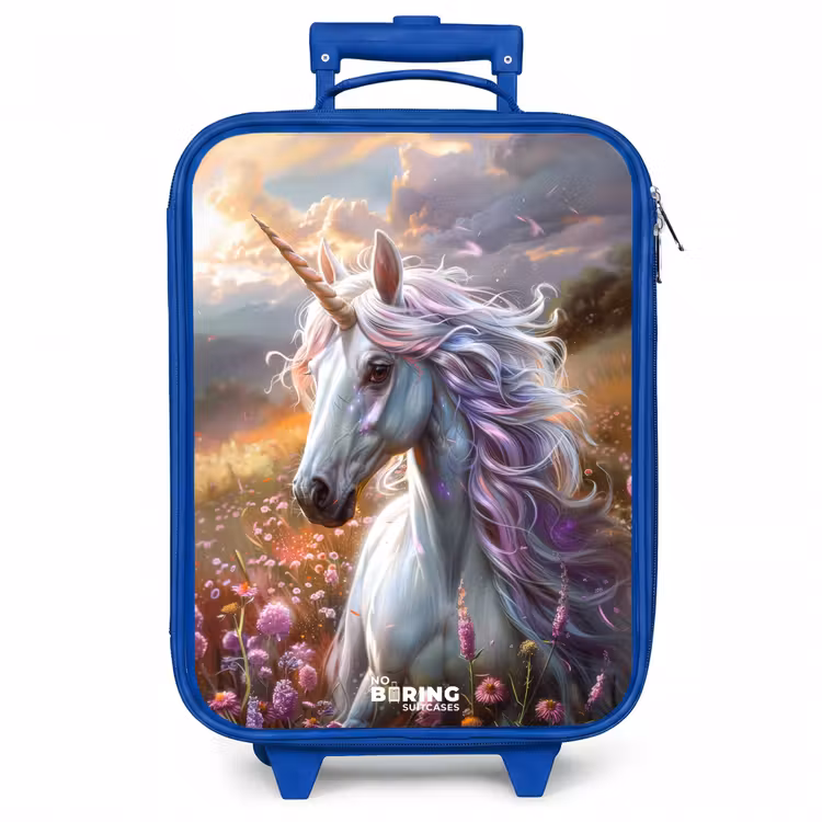 Kinderkoffer - Blauw - Pastel parelhoorn — 1