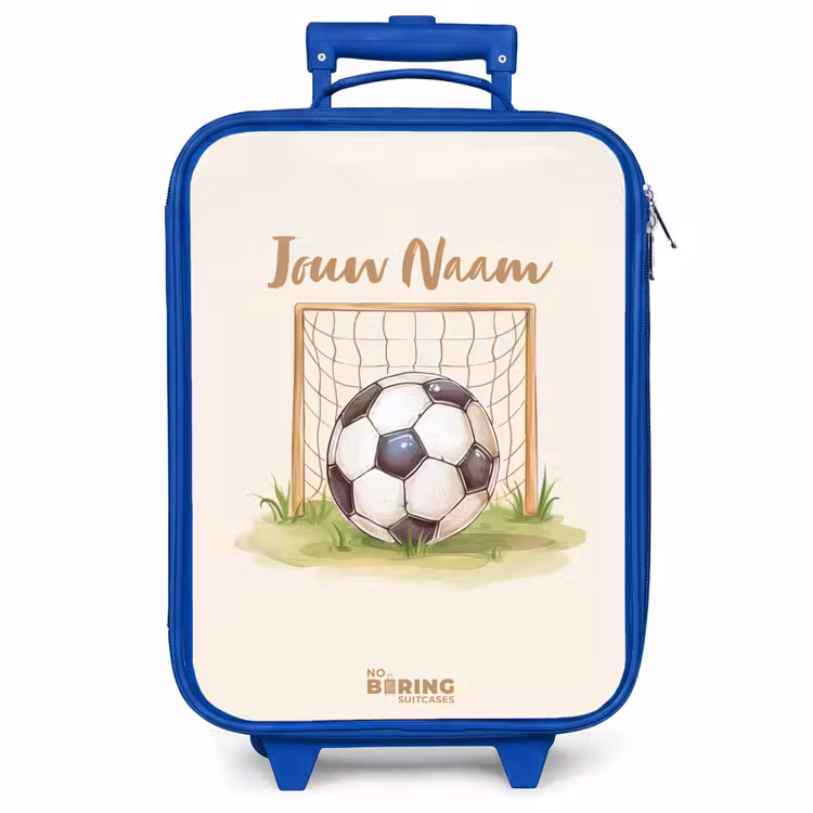 Kinderkoffer - Blauw - Voetbal in een goal — 1