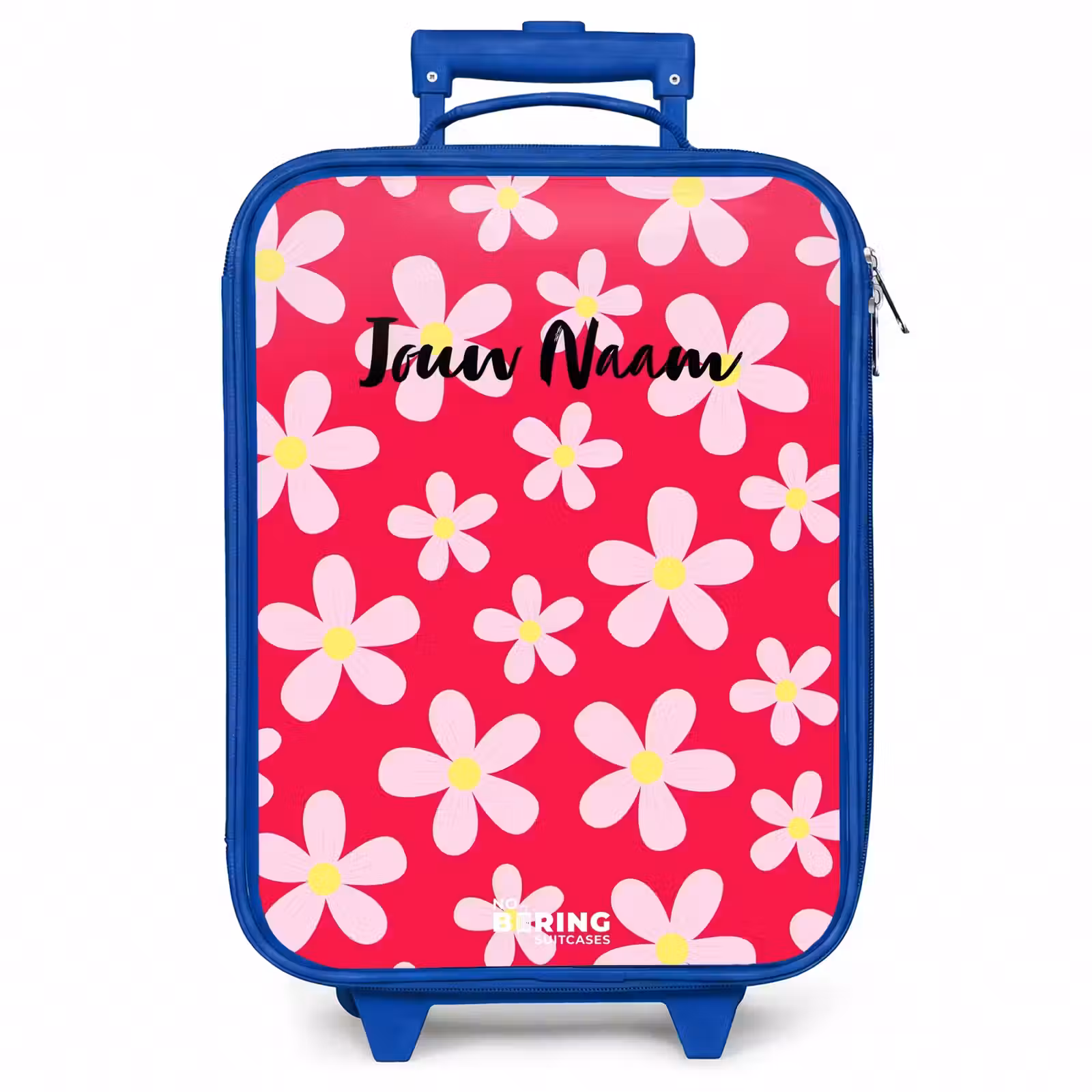 Kinderkoffer - Blauw - Madeliefjesmania hotpink — 1