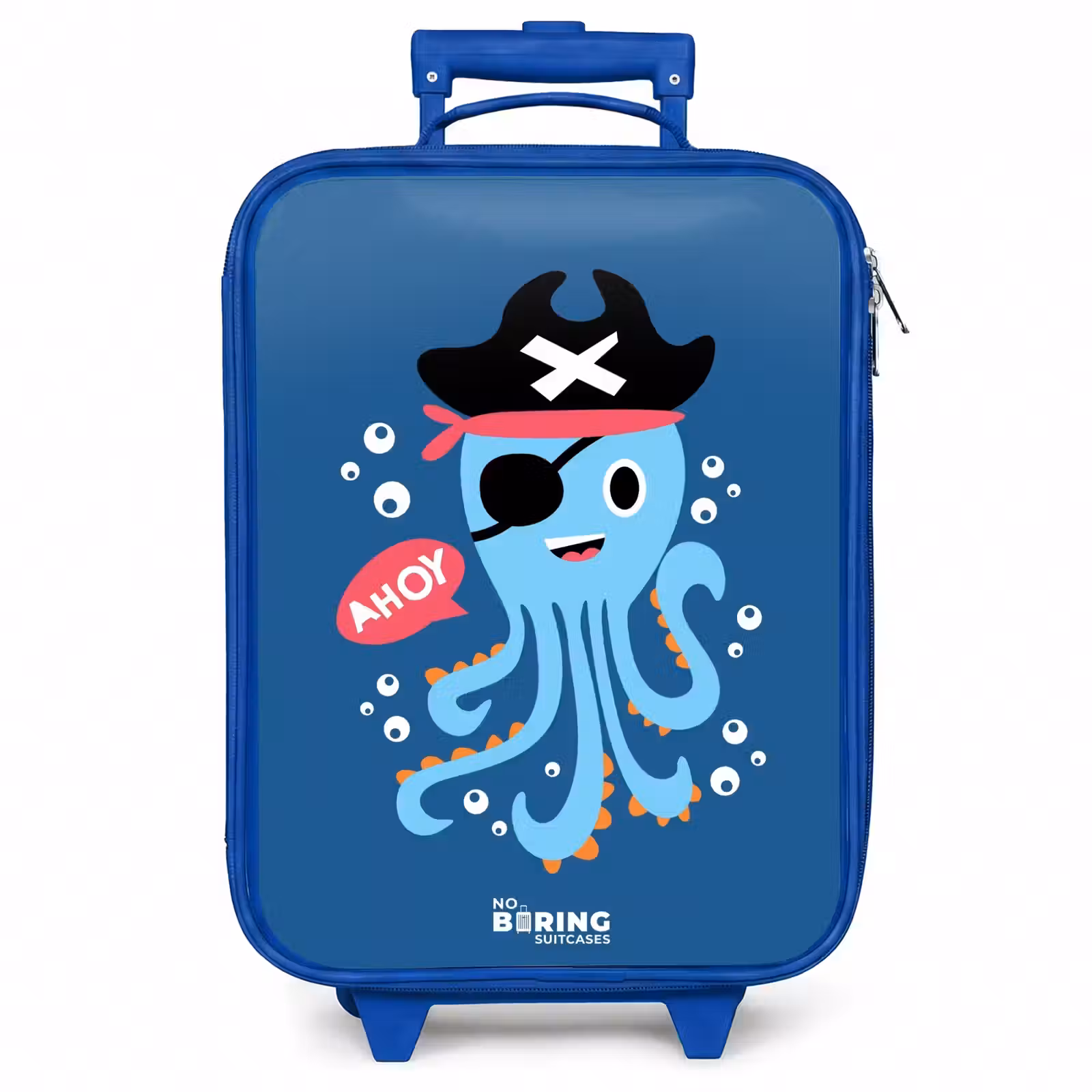 Kinderkoffer - Blauw - Piraten octopus met een hoed — 1