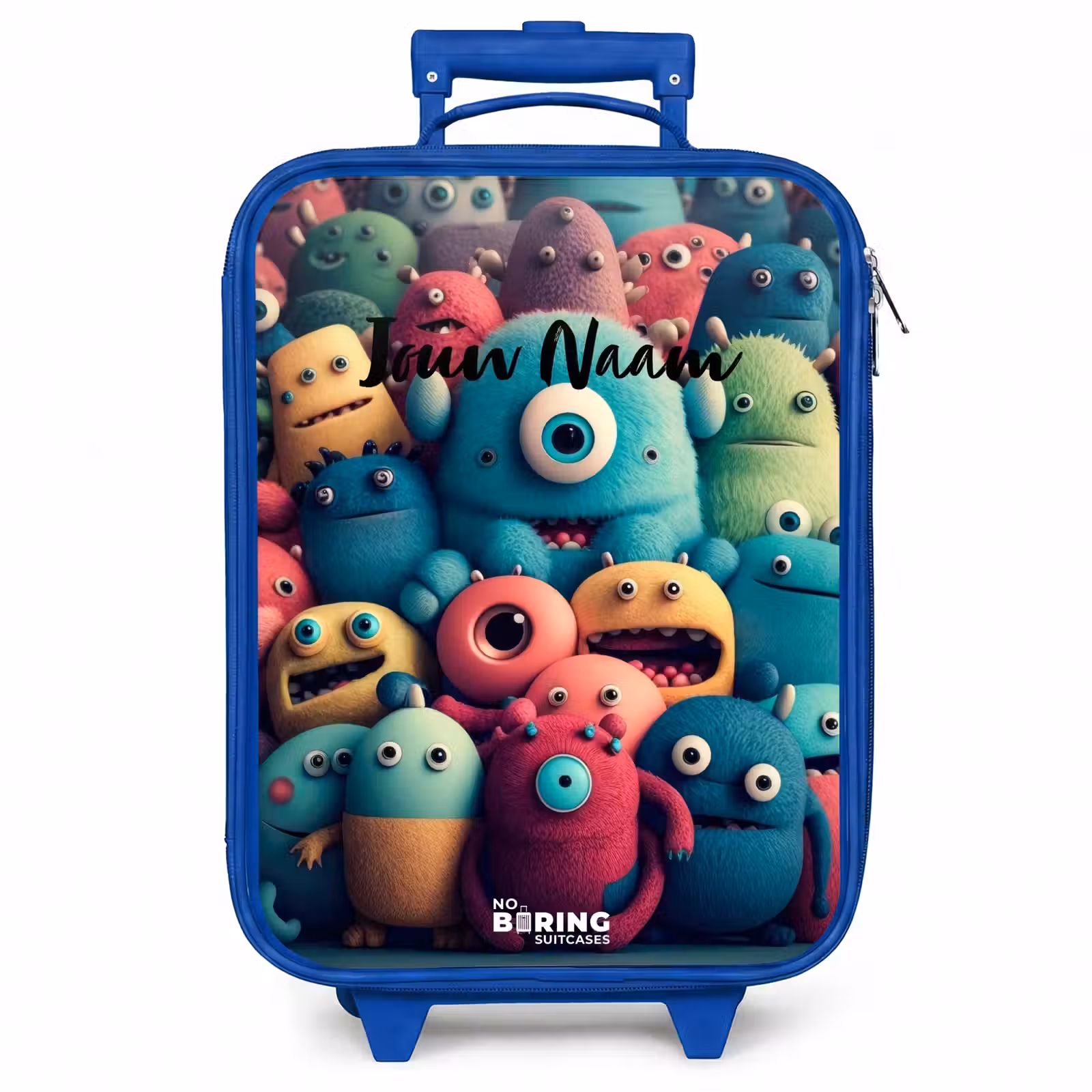 Kinderkoffer - Blauw - Zachte en bolle monsters — 1