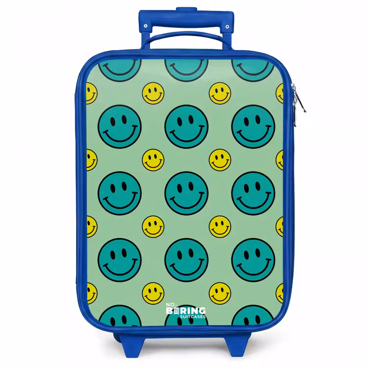 Kinderkoffer - Blauw - All smiles groen — 1