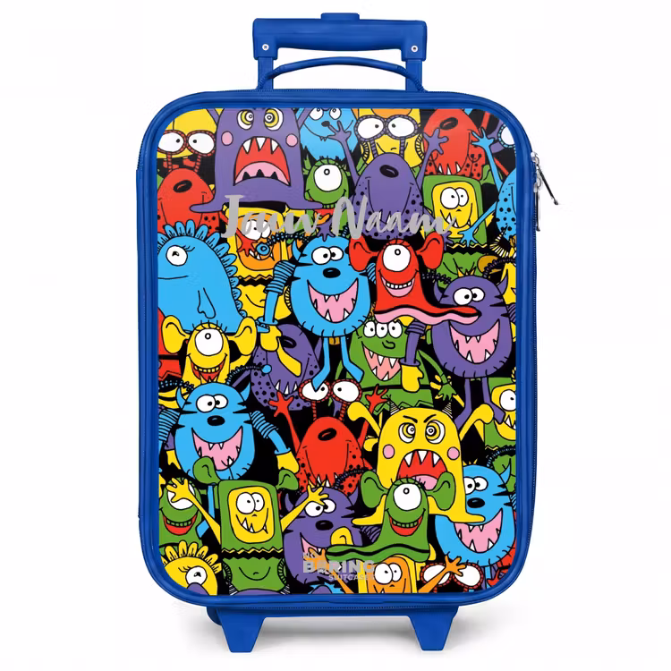 Kinderkoffer - Blauw - Monsters met Felle Kleuren — 1