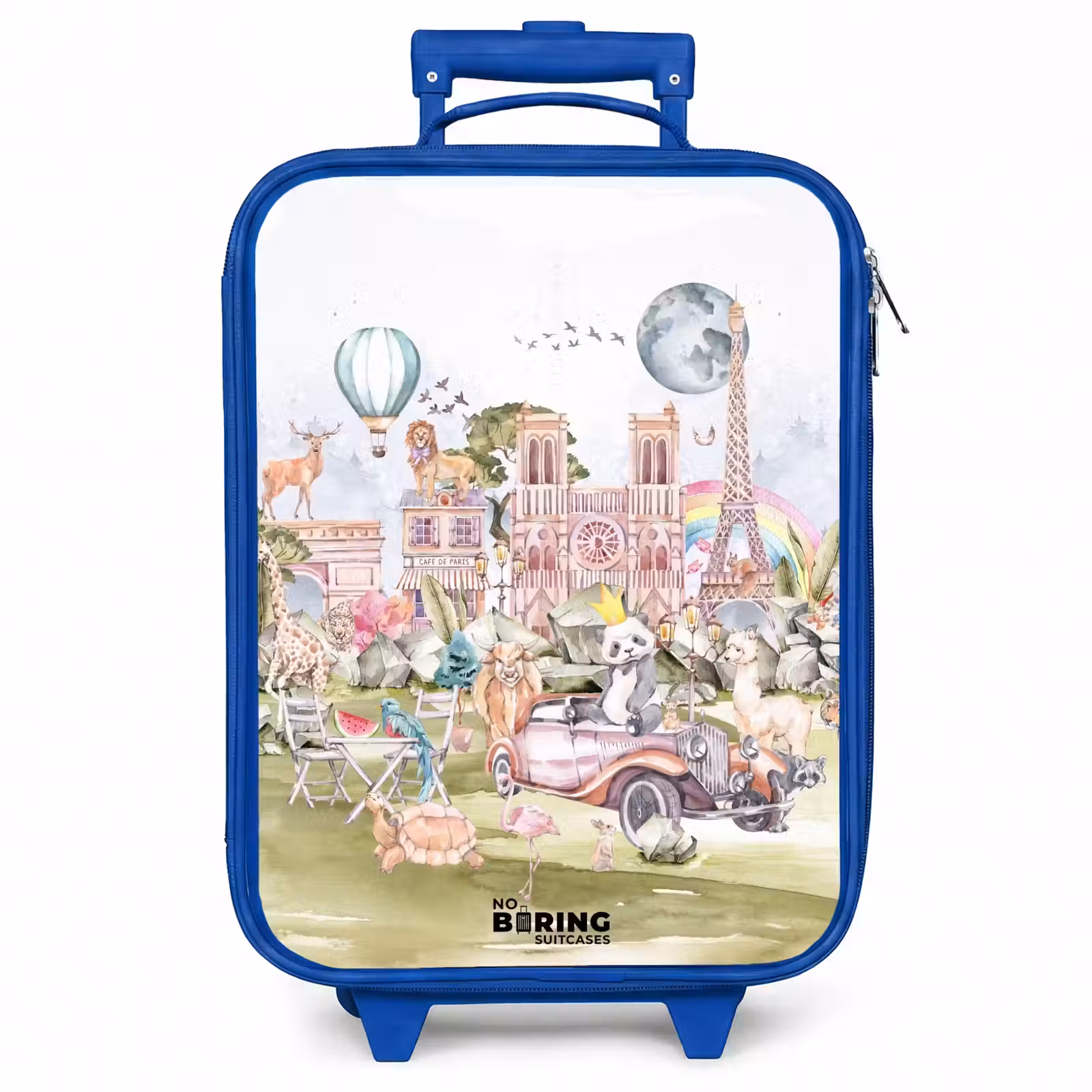 Kinderkoffer - Blauw - Dierlijke fantasiestad — 1