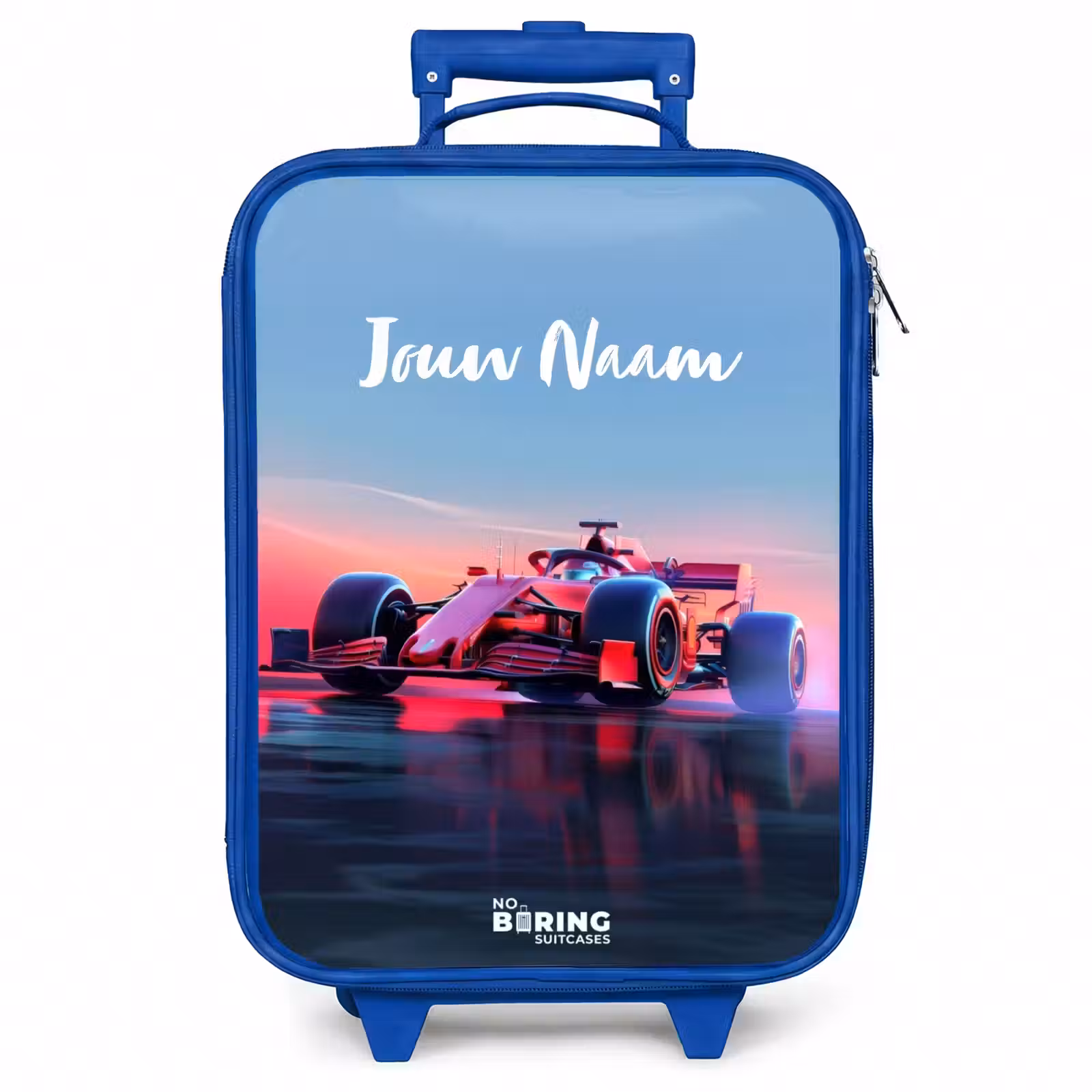 Kinderkoffer - Blauw - Rode racer — 1
