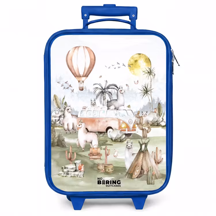Kinderkoffer - Blauw - Alpaca avontuur — 1