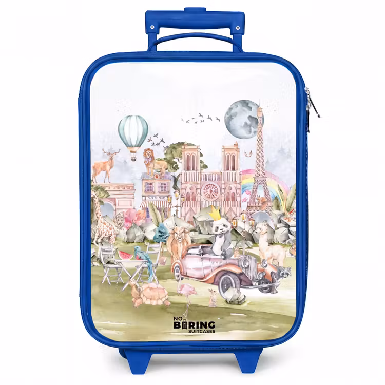 Kinderkoffer - Blauw - Dierlijke fantasiestad — 1