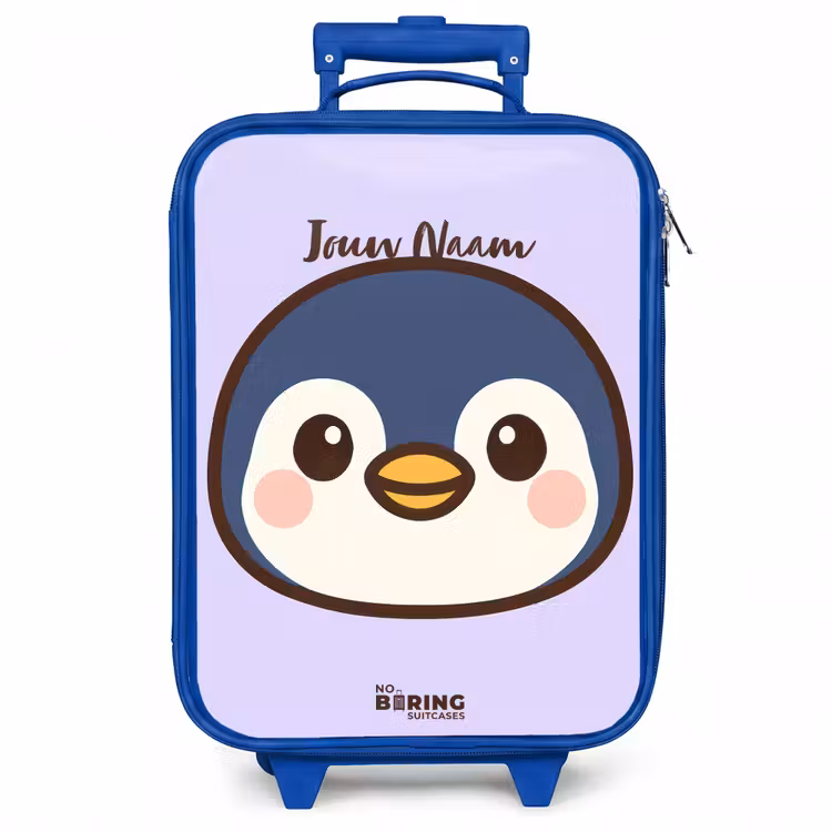 Kinderkoffer - Blauw - Pinguïn — 1