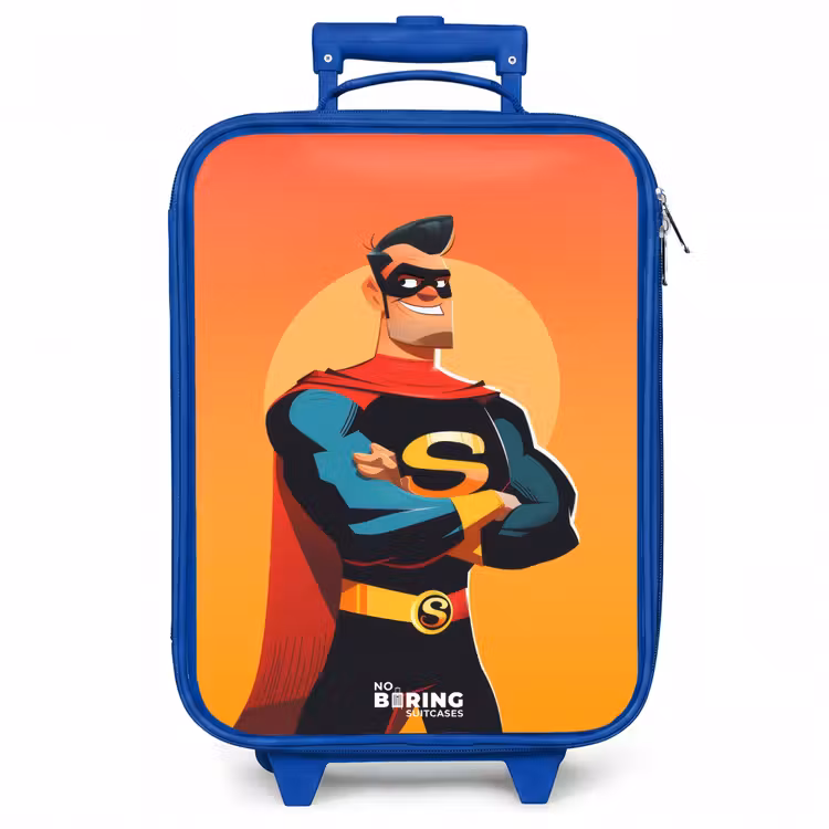 Kinderkoffer - Blauw - Sunny superhero — 1