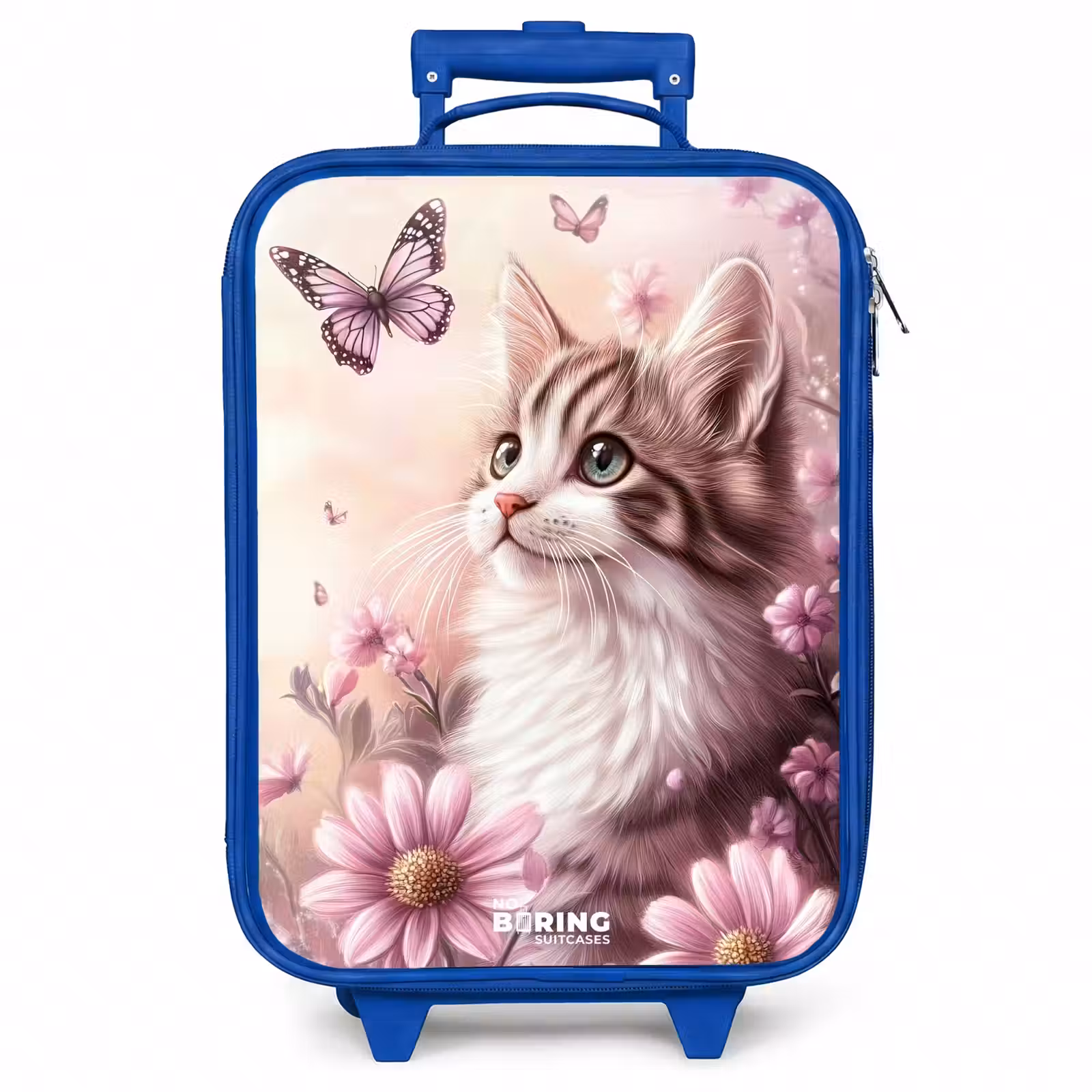 Kinderkoffer - Blauw - Kat - Paars - Vlinders - Bloemen — 1