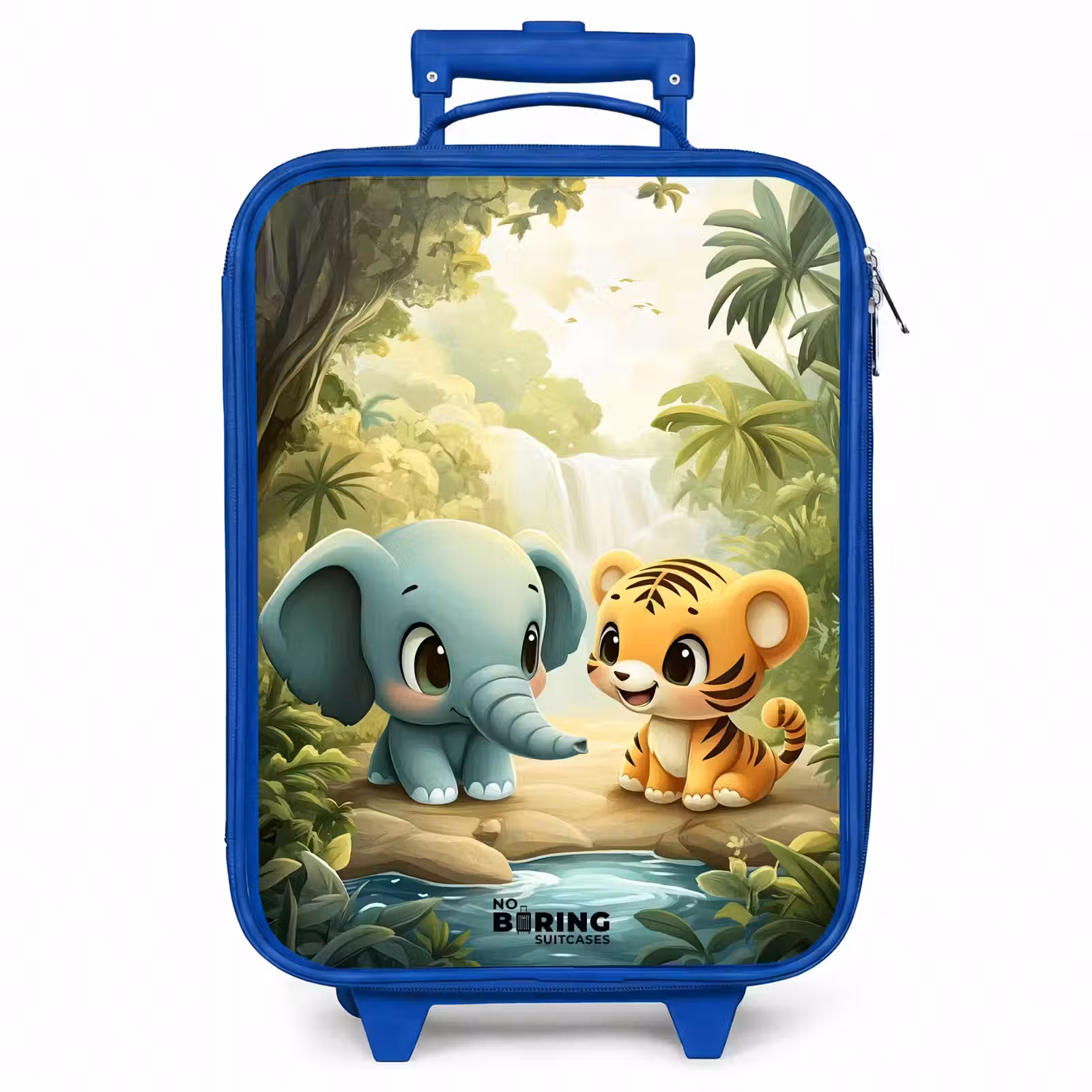 Kinderkoffer - Blauw - Olifant - Tijger - Bos - Jungle — 1