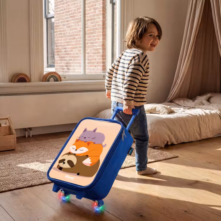 Kinderkoffer - Blauw - Dieren - Slapen - Samen — 3