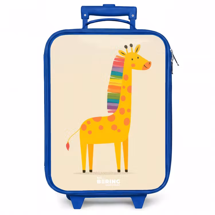 Kinderkoffer - Blauw - Giraffe - Dier - Kleurrijk — 1