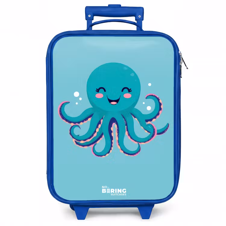 Kinderkoffer - Blauw - Octopus - Water - Blauw — 1