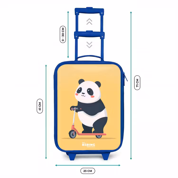 Kinderkoffer - Blauw - Panda - Step - Geel — 6