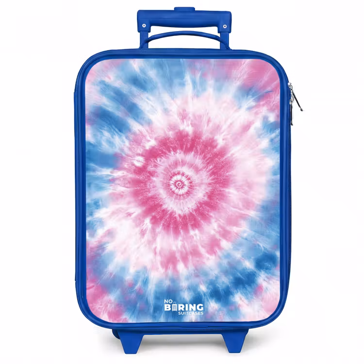Kinderkoffer - Blauw - Tie dye - Abstract - Blauw - Roze — 1