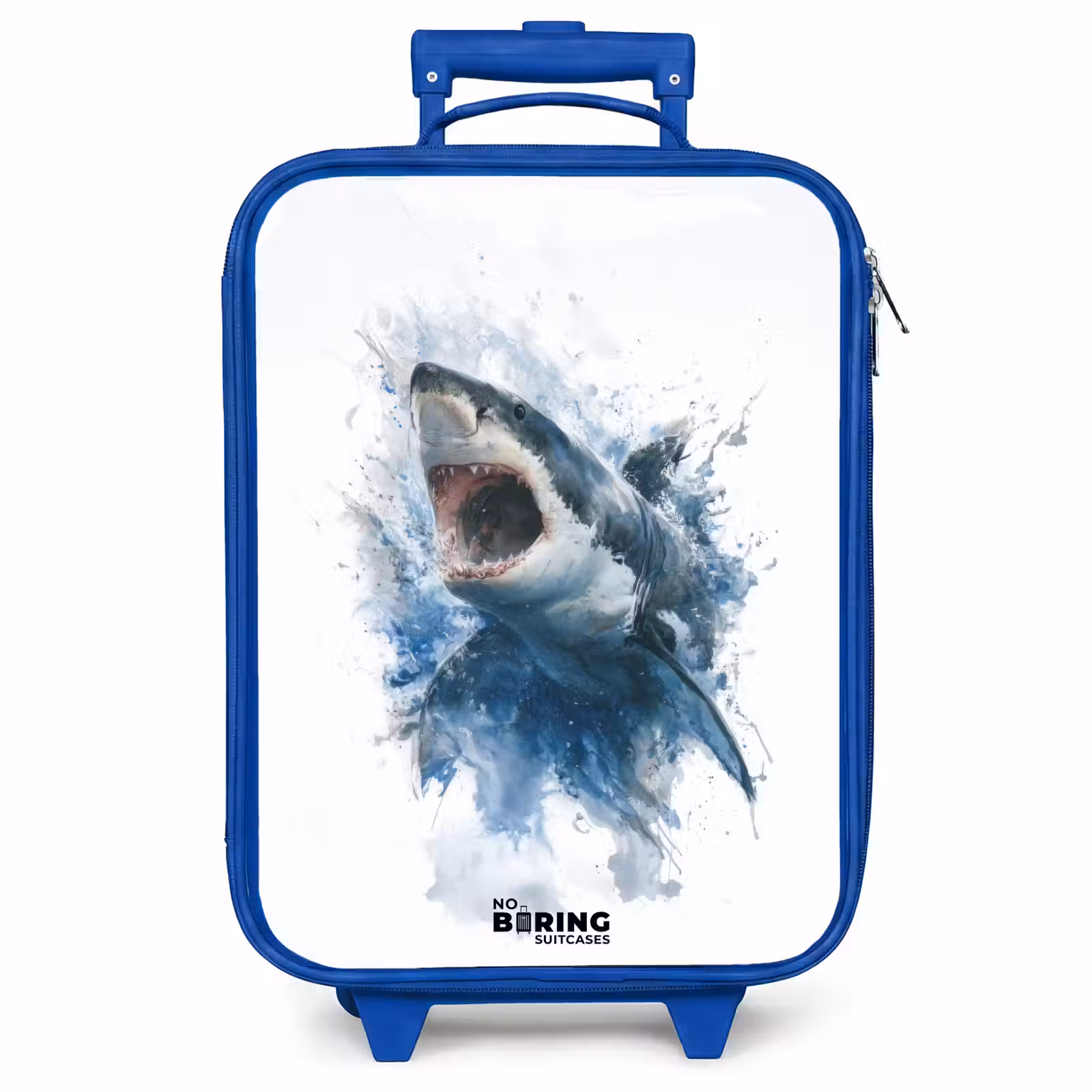 Kinderkoffer - Blauw - Aanvallende haai in waterverf — 1