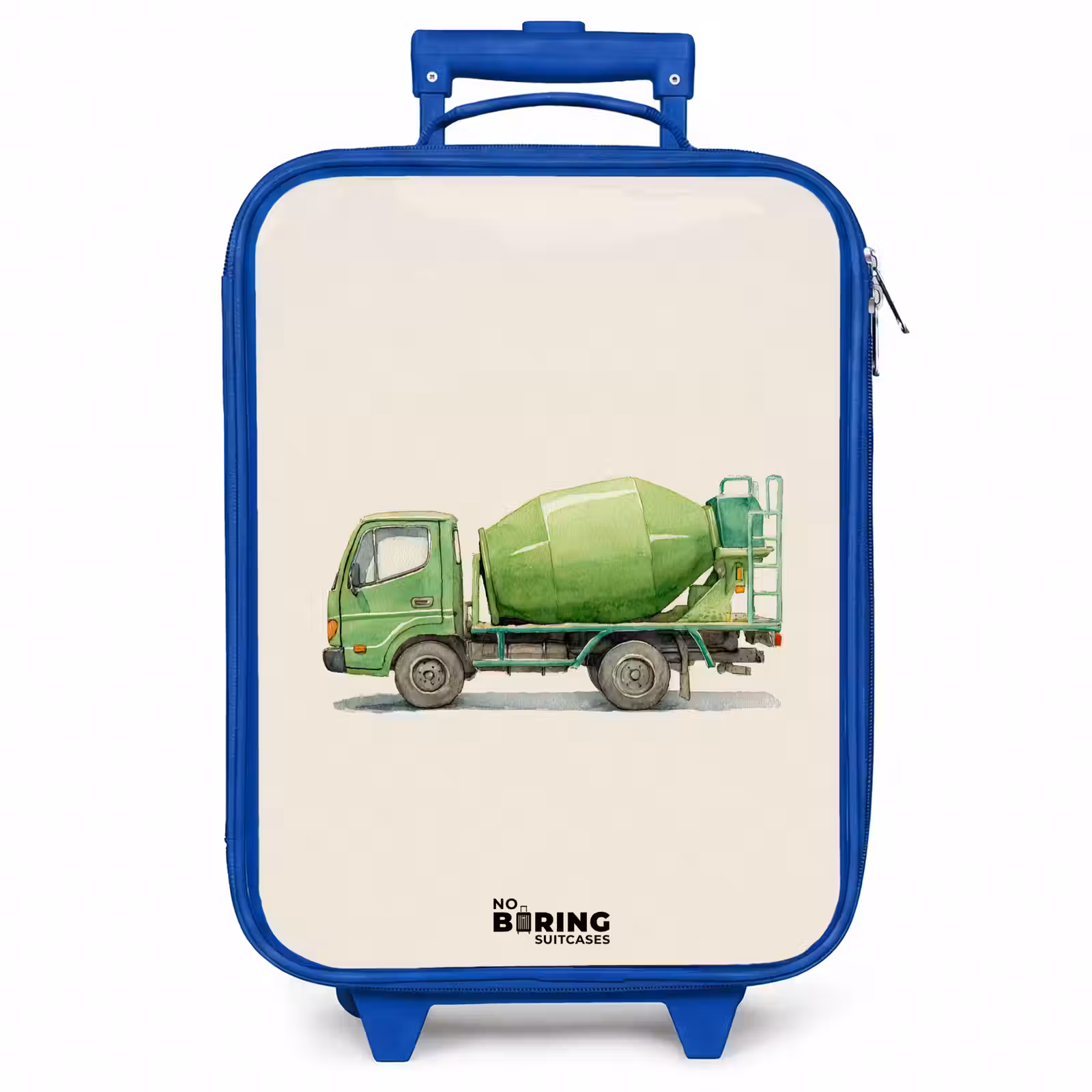 Kinderkoffer - Blauw - Betonmixer - Getekend - Groen — 1