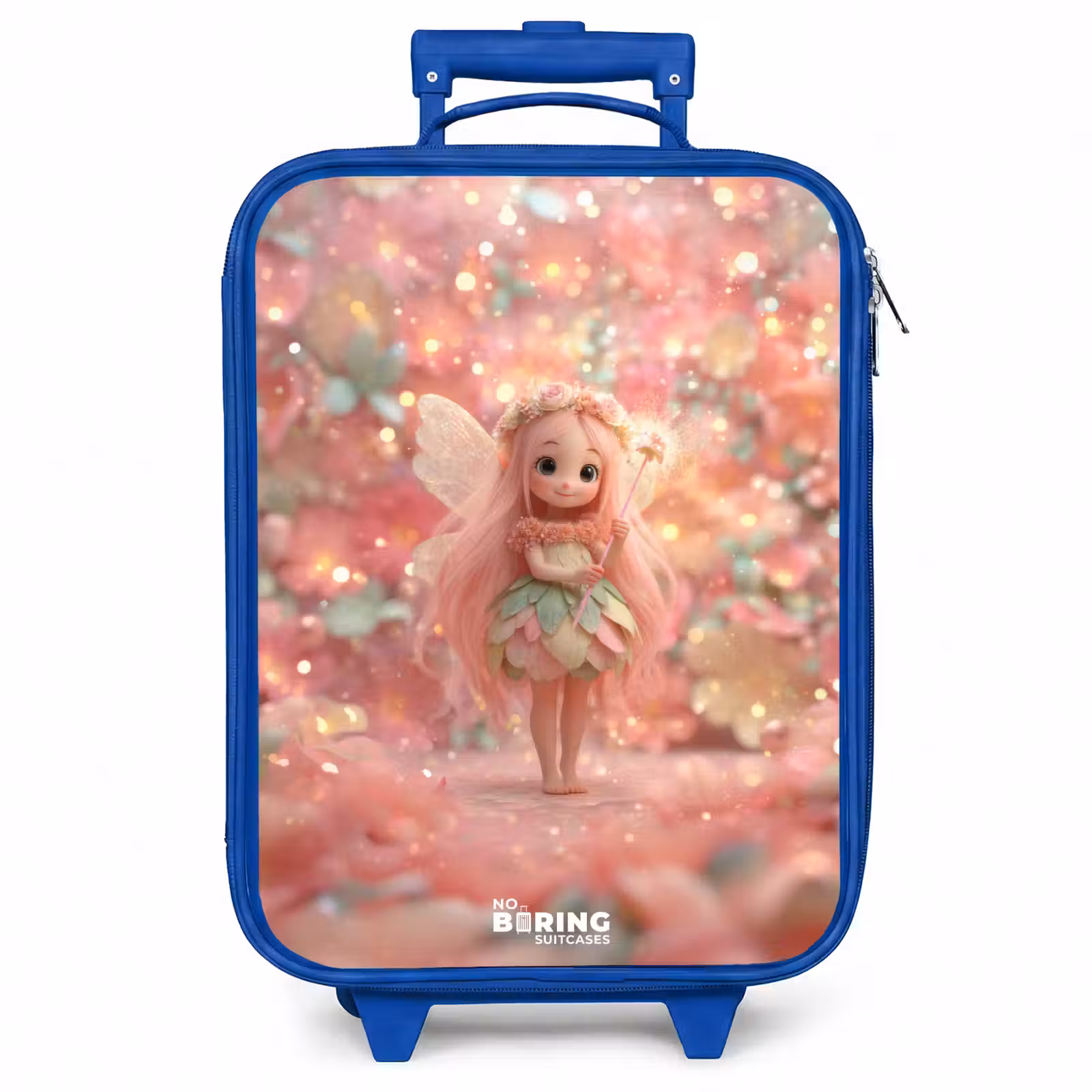 Kinderkoffer - Blauw - Bloemenfee in roze sprookjeswereld — 1
