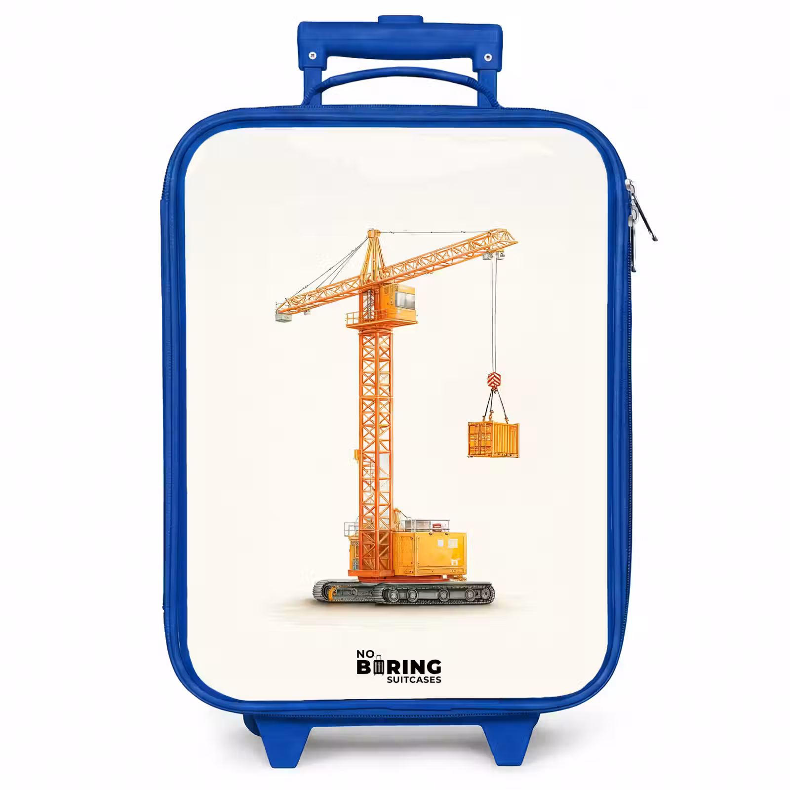 Kinderkoffer - Blauw - Torenkraan - Getekend - Oranje — 1