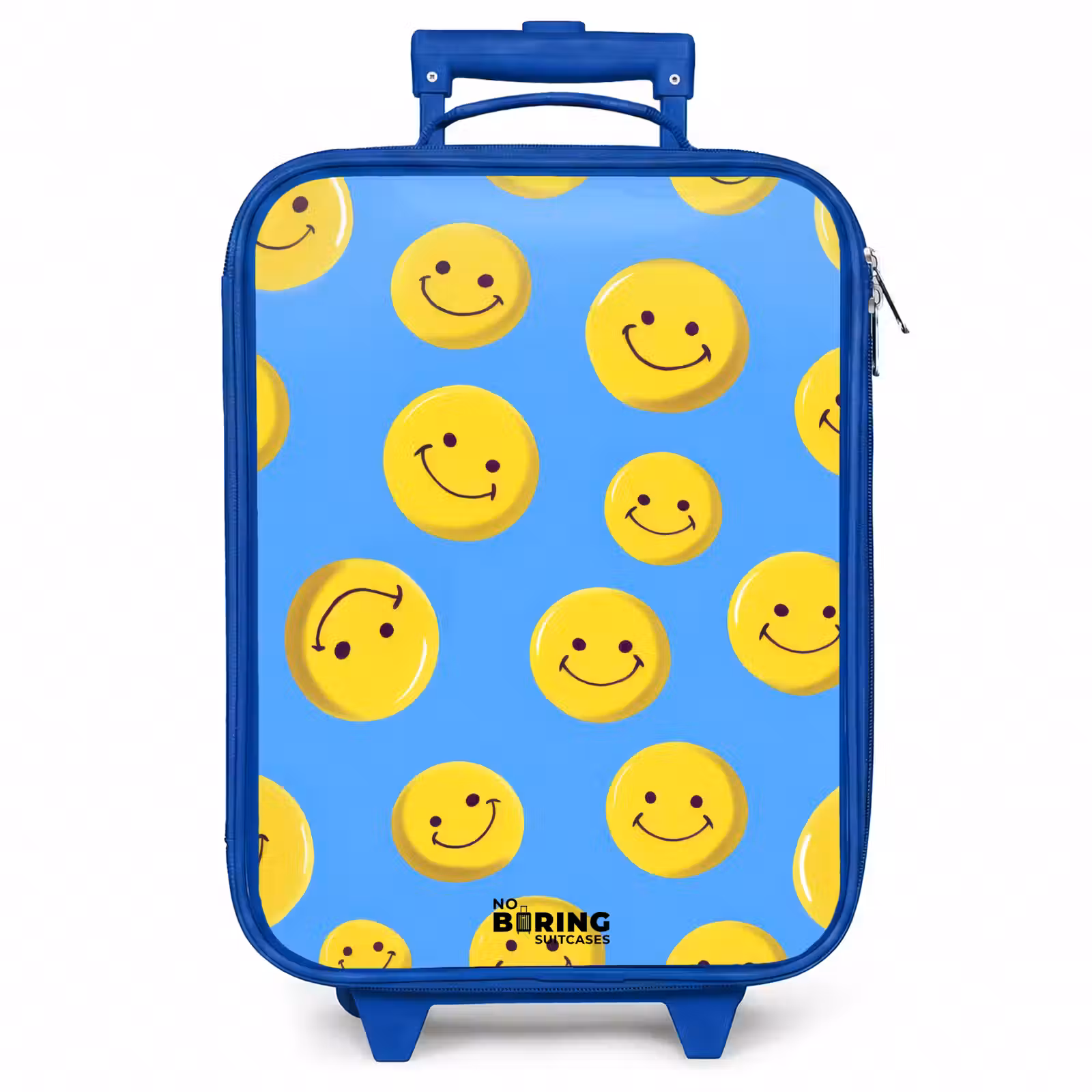 Kinderkoffer - Blauw - Vrolijke smileyregen — 1