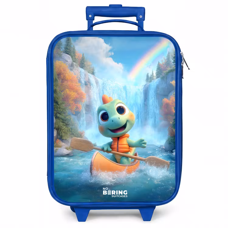 Kinderkoffer - Blauw - Dino - Natuur - Waterval — 1