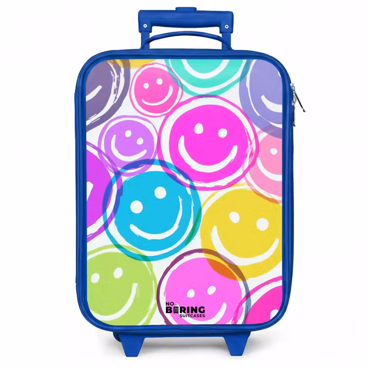 Kinderkoffer - Blauw - Kleurrijke glimlachexplosie — 1