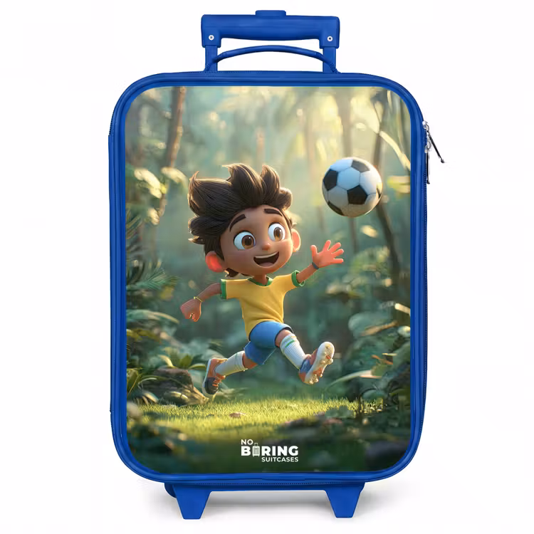 Kinderkoffer - Blauw - Voetbal - Jongen - Bos — 1