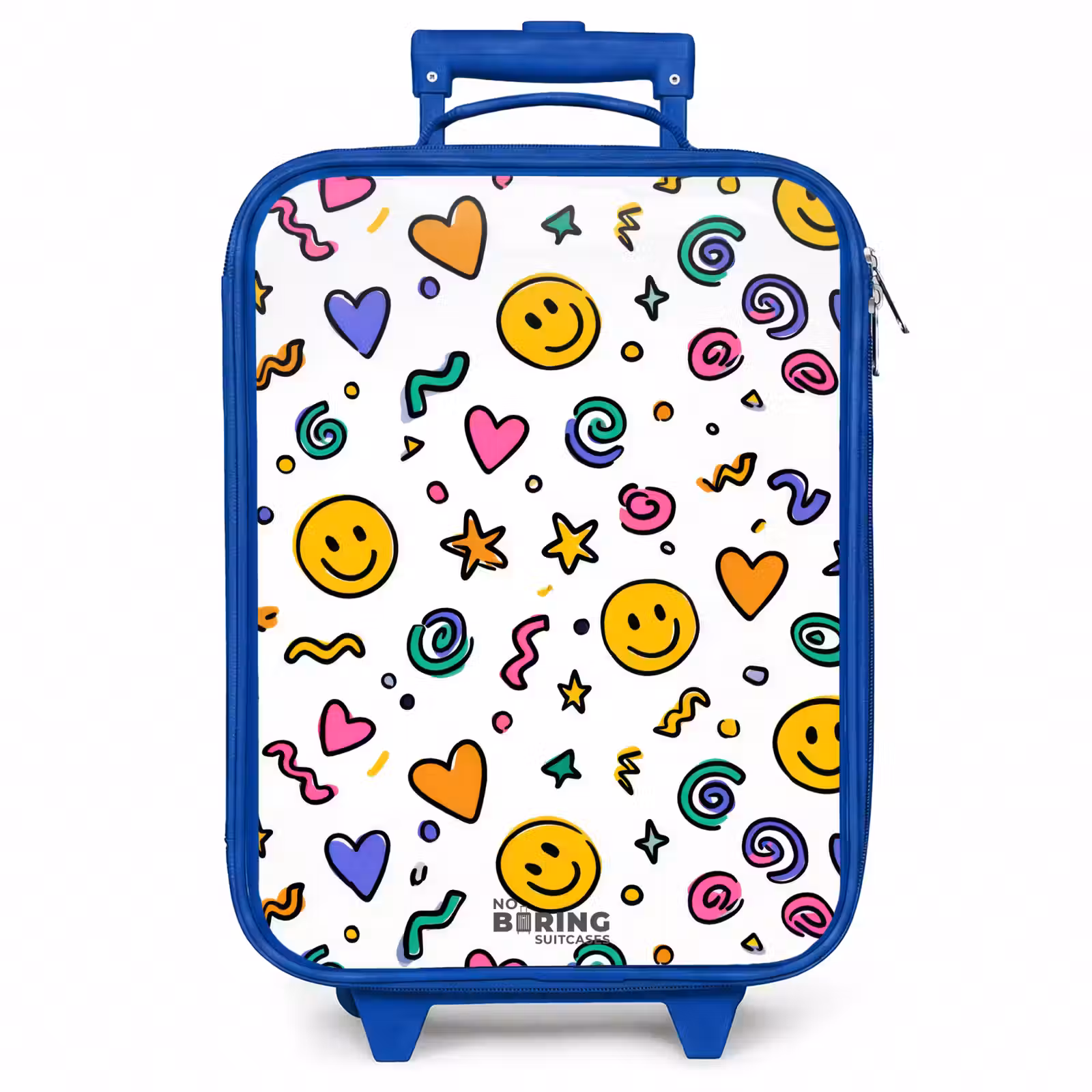 Kinderkoffer - Blauw - Smiley - Hartje - Ster — 1